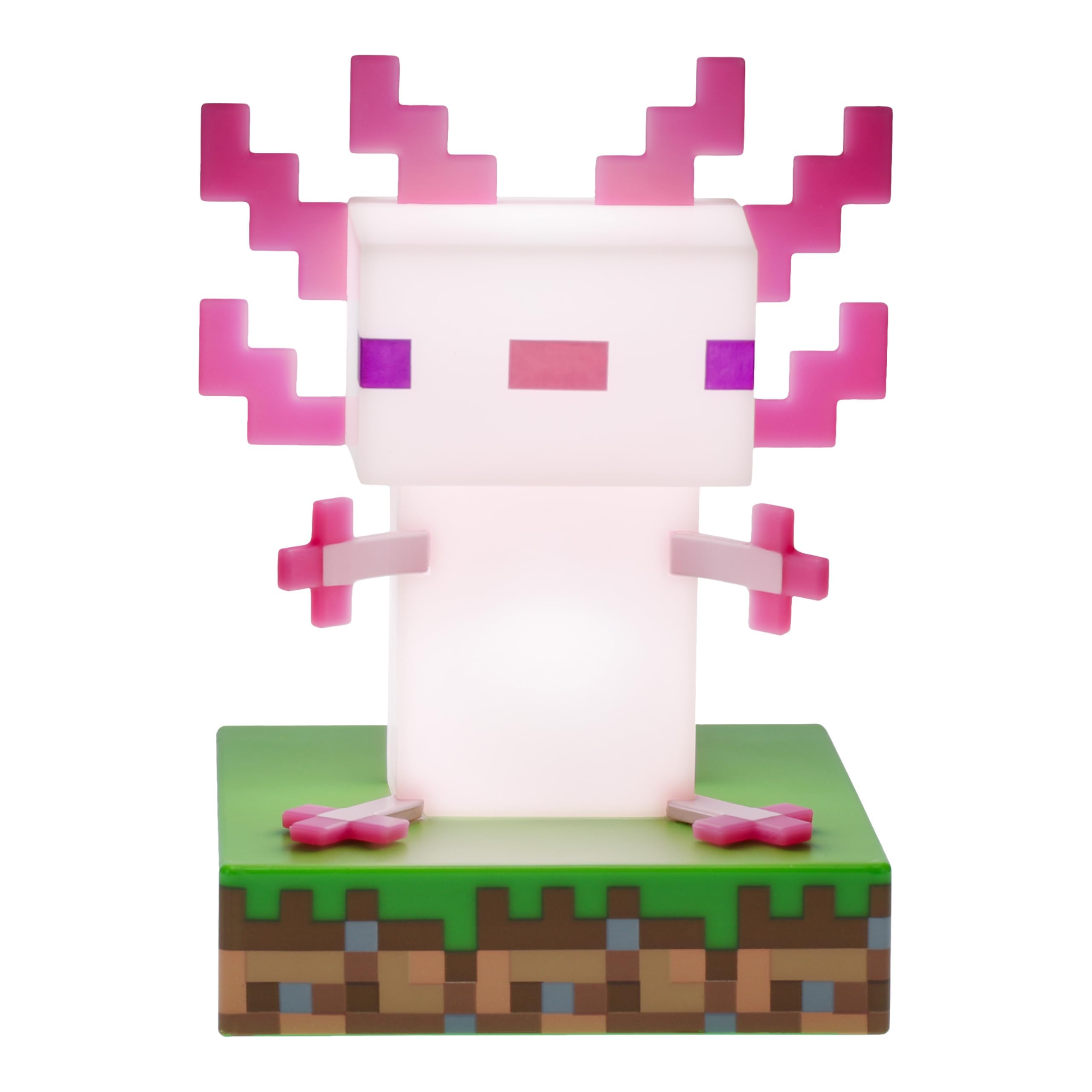 Minecraft Officially Licensed Axolotl Free Standing Desk Light, Gaming Room Decor and Merchandise for Boys and Girls, Nightlight Gift Accessory for Playroom and Bedroom | Paladone