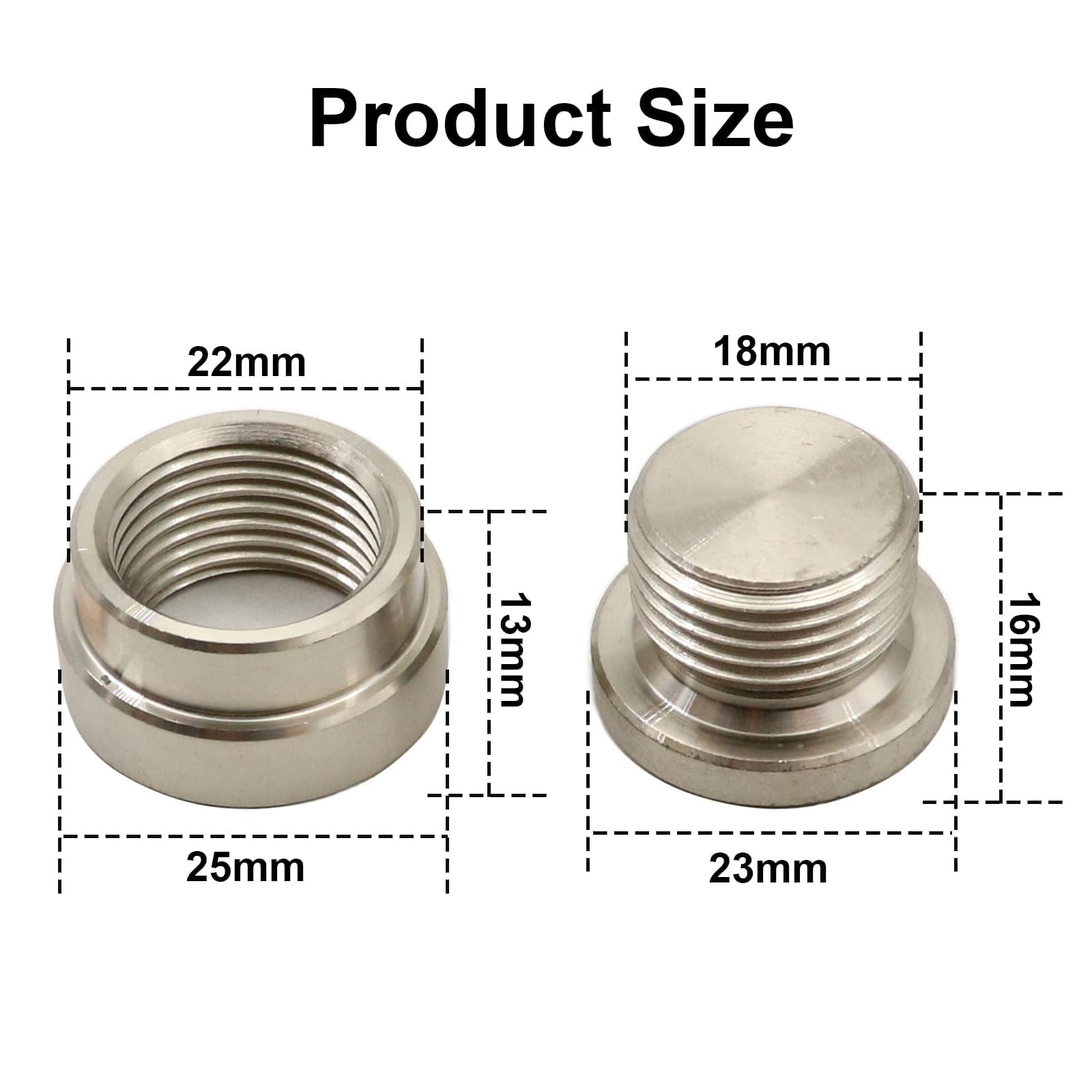 Amazon.com: SecosAutoparts Thread 18mm x 1.50, Steel Plug with