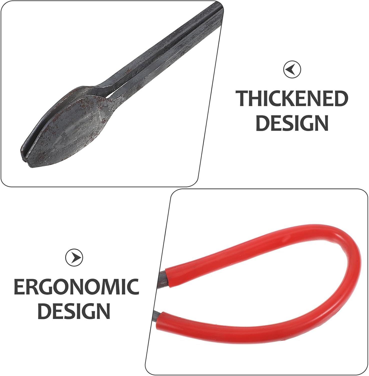 Heavy Duty Fireplace Tongs Log Grabber Clamp 21.2" Iron Firewood Lifting Tool with Silicone Sleeve for Indoor Outdoor Fire Pits Camping Accessories