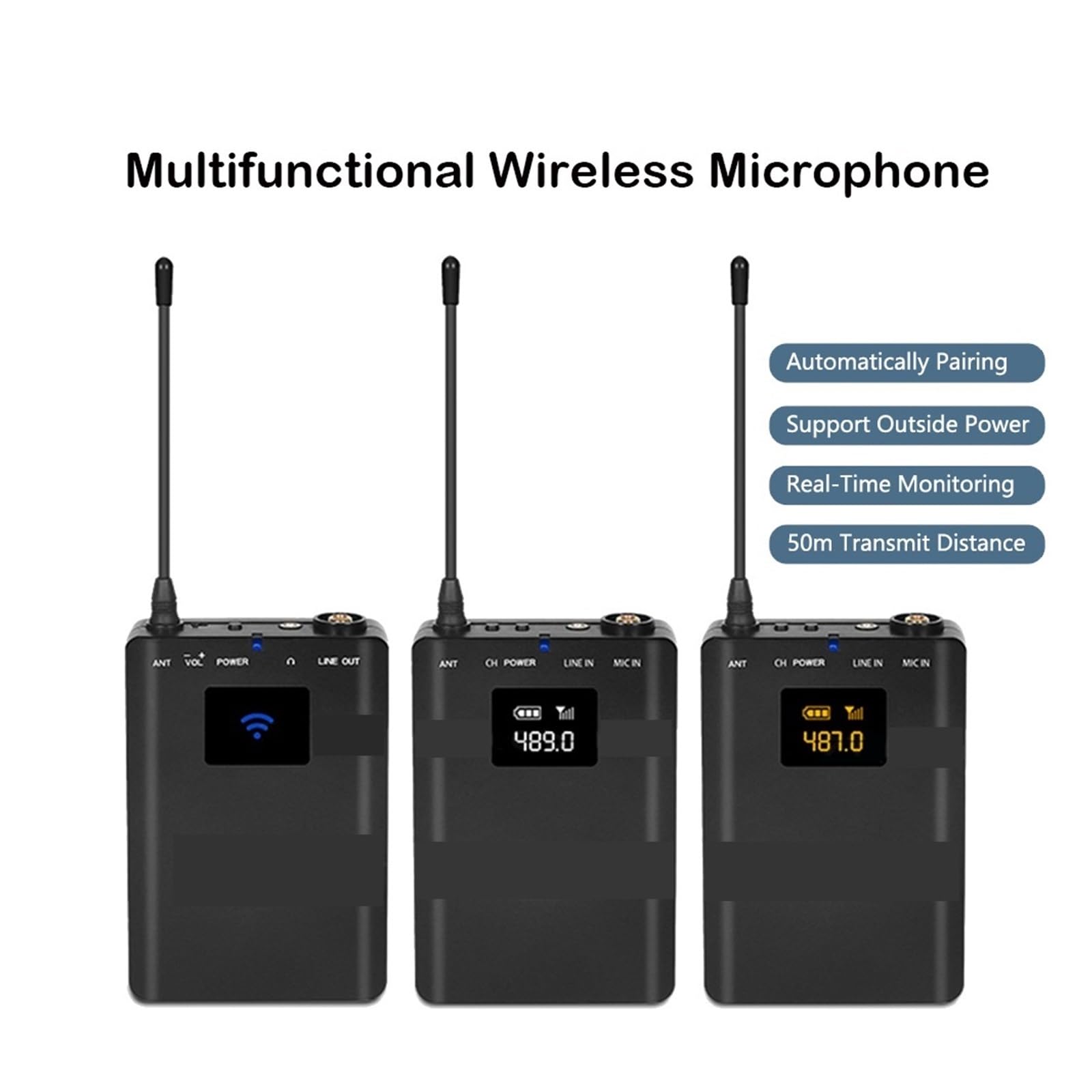 Mikrofon Nagrywanie Przez Telefon Zewnętrzny Bezprzewodowy Wywiad Microfone Lavalier Do Mikrofonu Z Redukcją Szumów Aparatu(Kit 1)