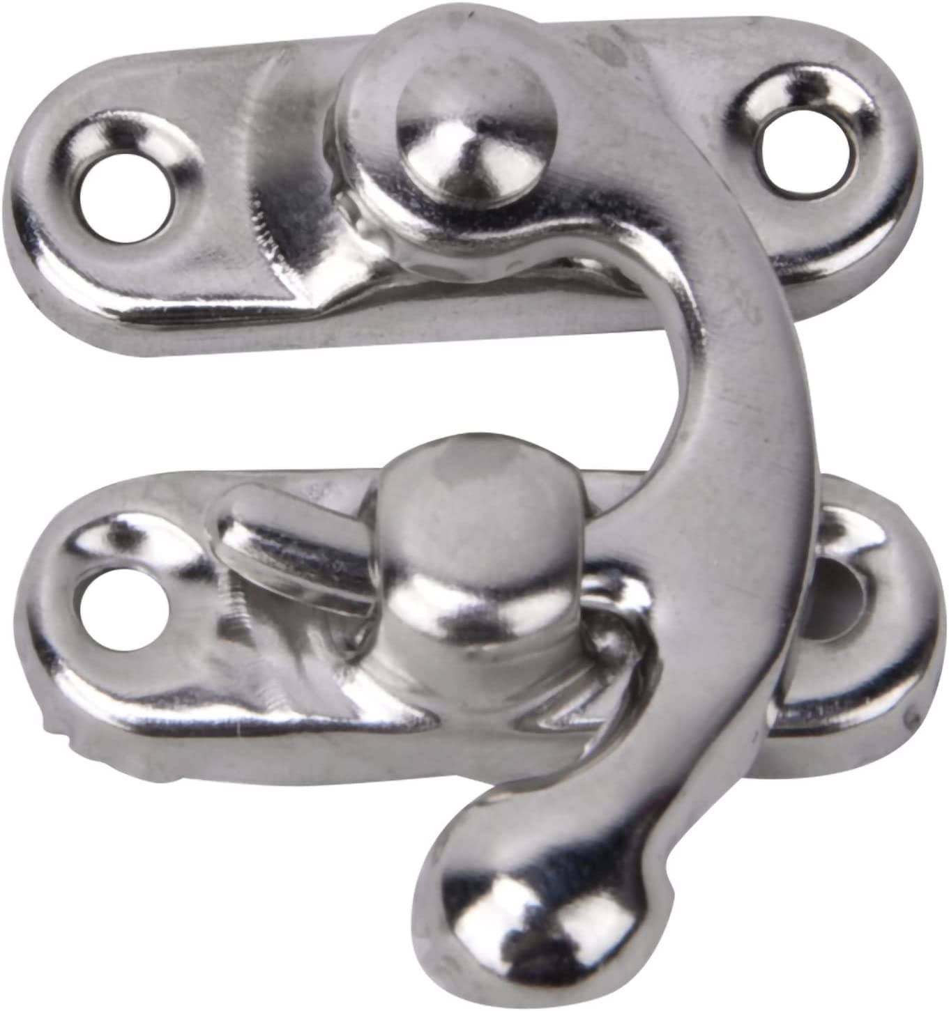 Small Box Latch Hasps, Silver Right Latch Hook Hasp Retro Style Iron