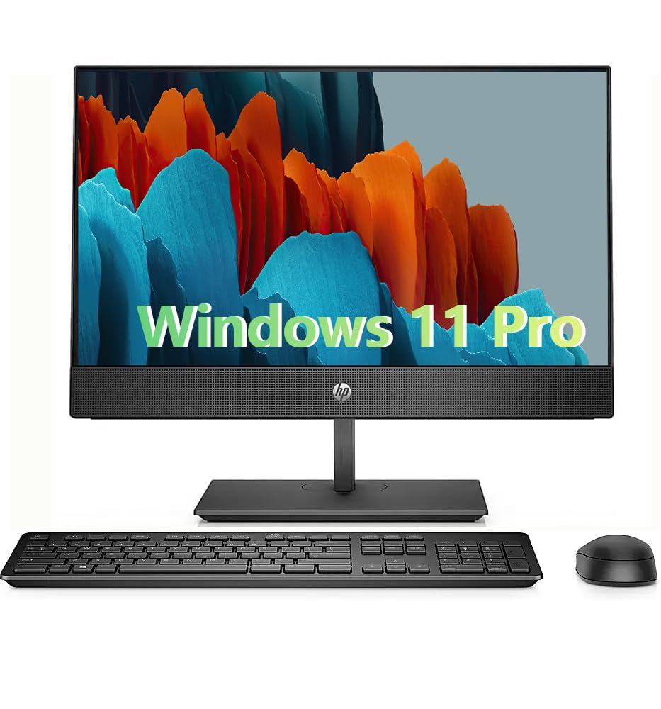 HP ProDesk 600 G5 All in One Desktop Computer PC, con monitor da 21.5", Intel Core i5-9500, 8 GB RAM, SSD da 256 GB, tastiera US WiFi, Bluetooth, Windows 11 Pro (ricondizionato)
