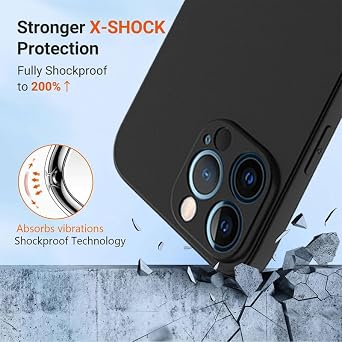 Black Case for Unihertz 8849 Tank 3 (6.79) with 1 x Tempered Glass +360 Cell Phone Metal Ring Holder, Slim Soft Silicone Military Grade Shockproof TPU Cover for Unihertz 8849 Tank 3