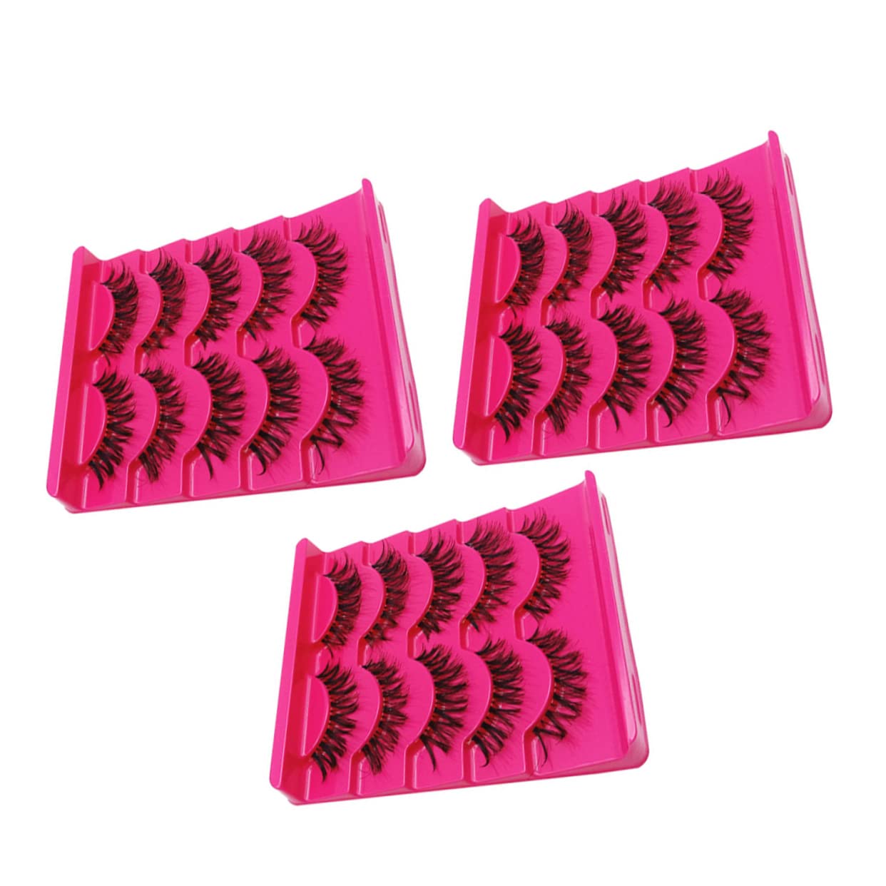 Beaupretty Lot De 4 Faux Réutilisables Moelleux Et Moelleux Pour Le Maquillage Kit D'extension De Naturels Faits À La Main 15 Paires X 4