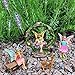 Mood Lab Fairy Garden Kit - Swing Set of 6 pcs Miniature Figurines & Accessories - Hand Painted for Outdoor or House Decor