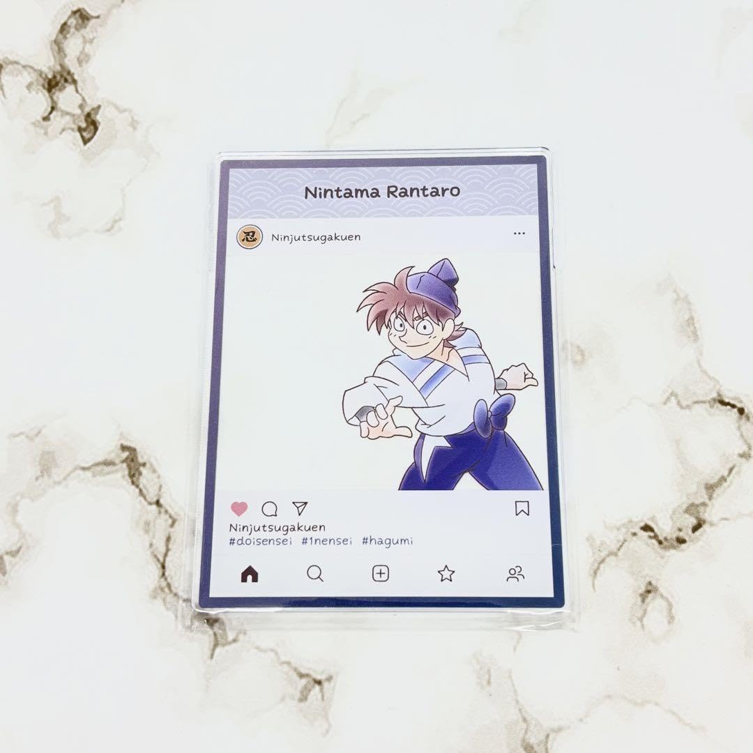 忍たま乱太郎 インスタ風 アクリルトレカプレート 土井半助 金箔 忍たま乱太郎 インスタ風 アクリルトレカプレート 土井半助 金箔