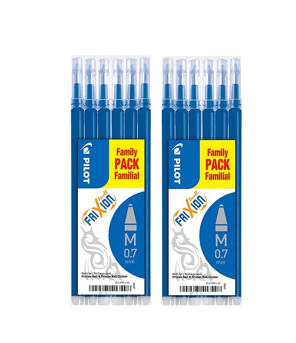 PILOT Frixion Ball - Bolígrafo de punta redonda (12 minas), color azul