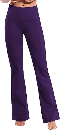 Miniatura 2 de Bubblelime - Pantalones de yoga para mujer con cintura alta, corte de bota, control de abdomen, deportivos, con bolsillos laterales, acampanados, de