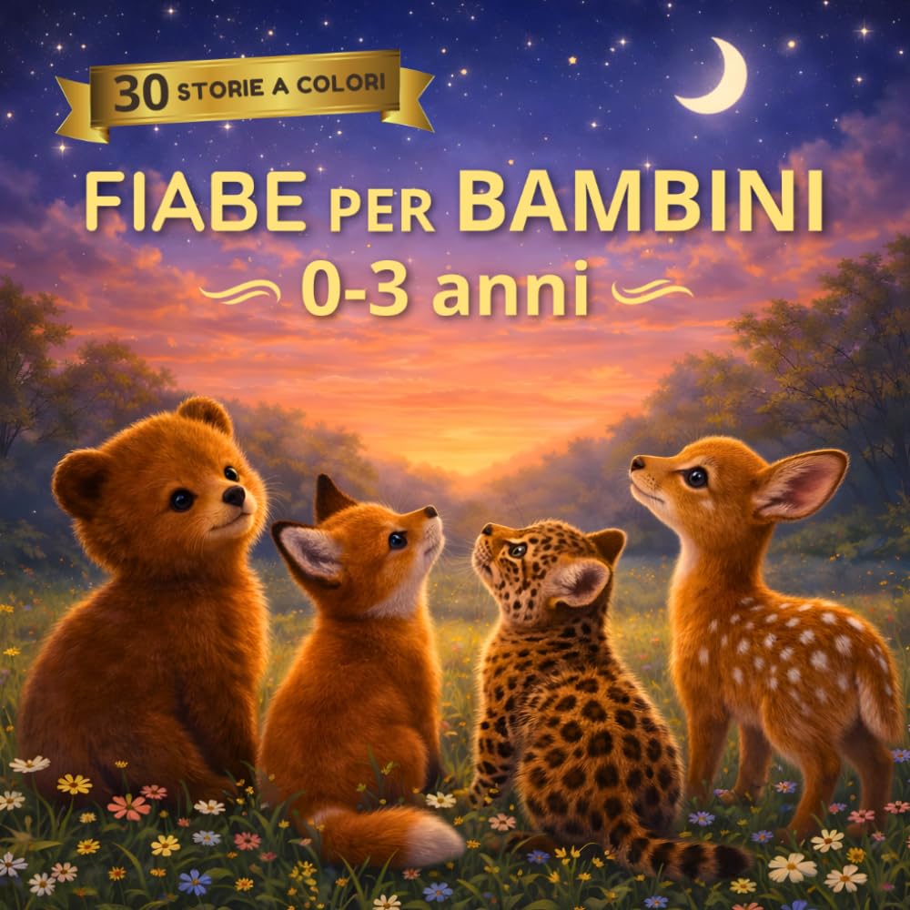 Fiabe per Bambini 0-3 Anni: Fiabe della buonanotte con animali. 30 storie illustrate a colori tra emozioni e piccole scoperte per accompagnare con dolcezza alla calma e al sonno