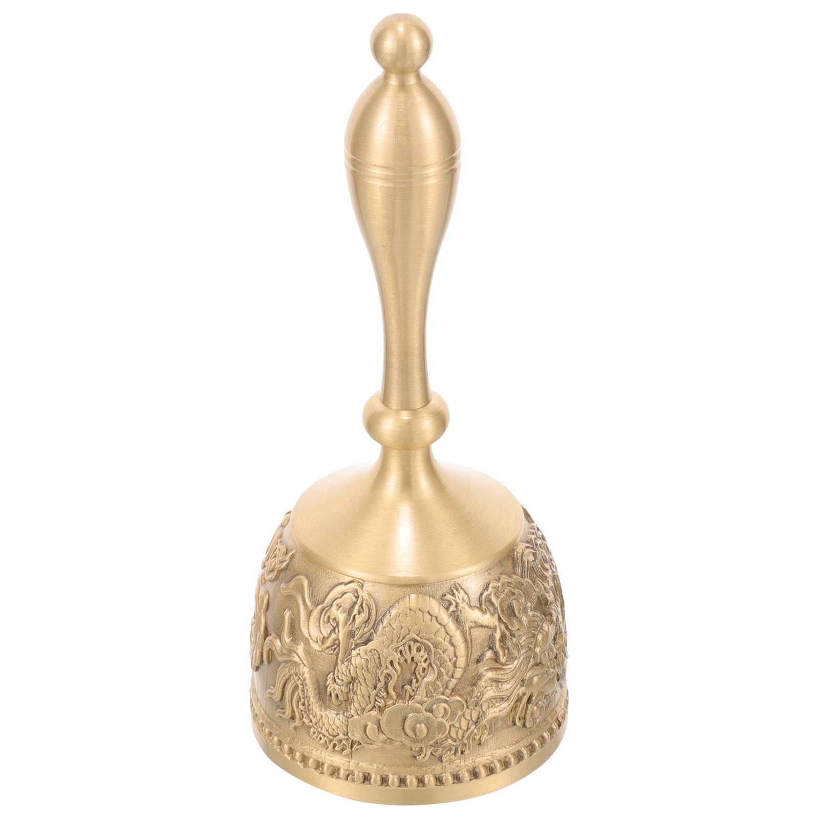 SUPVOX Pure Metal Hand Bell Retro Dining Table Dinner Bell Manual for School Service and Home Desk Decoration