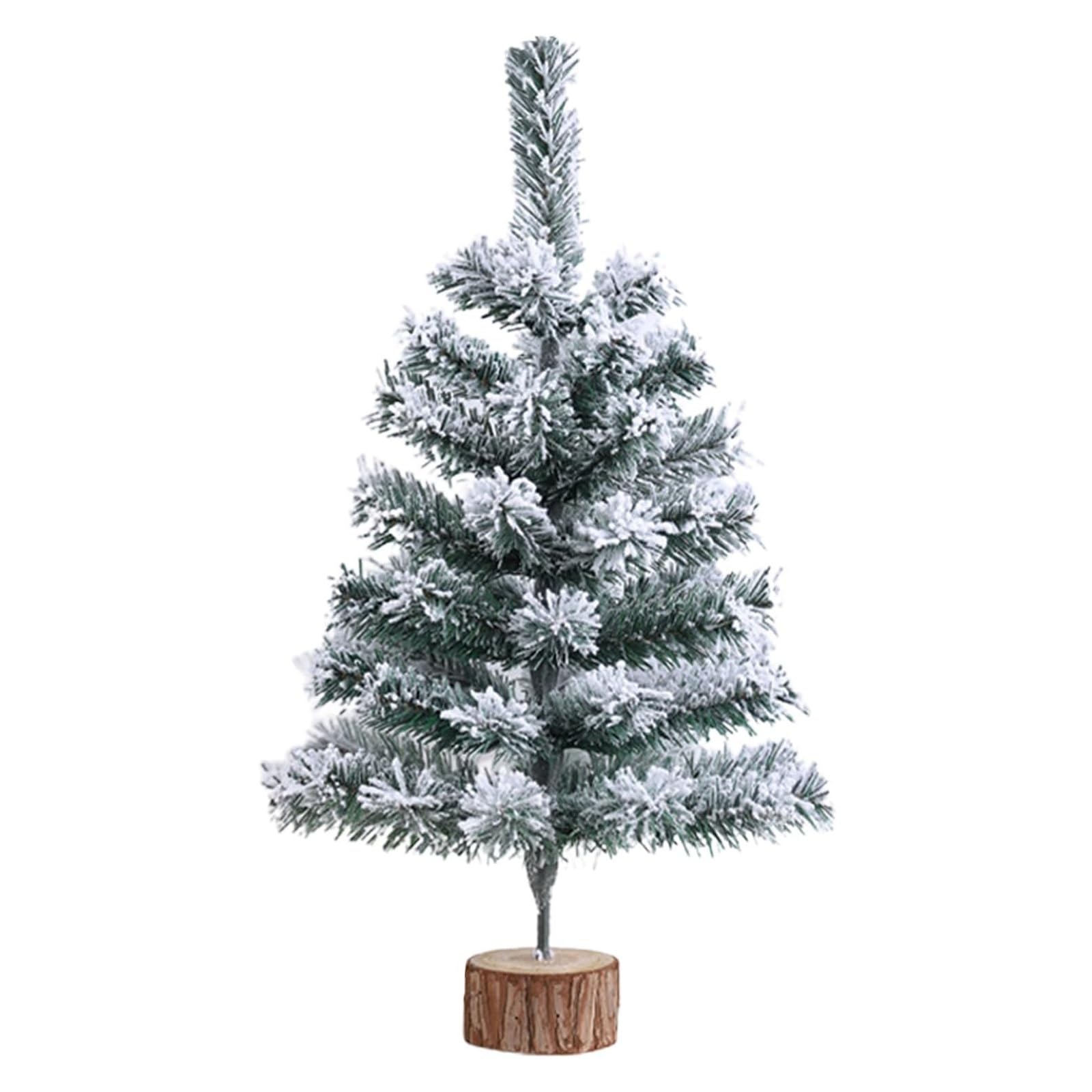 Sapin de Noël Artificiel floqué de 45 cm, Forme de pin réaliste avec Base for la décoration de Votre Maison ou de Votre Bureau. Plantes artificielles