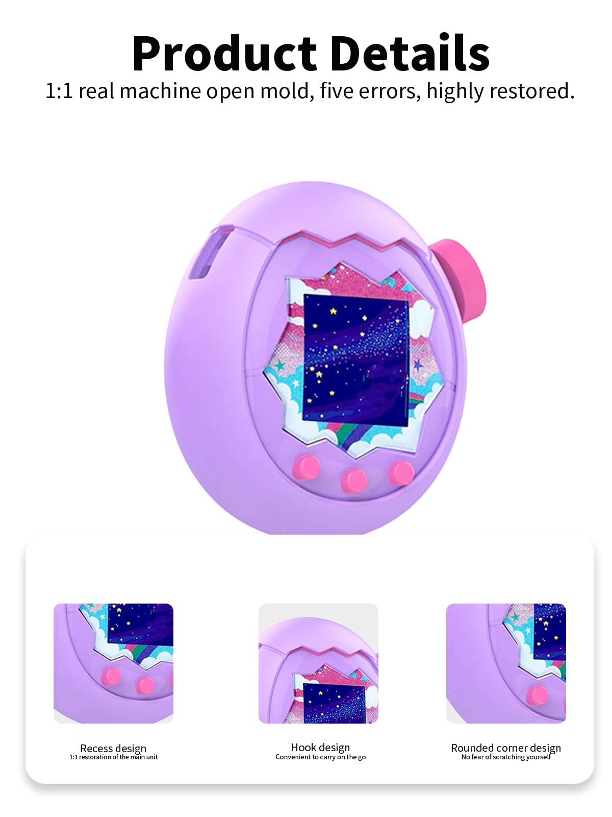 Silikonowe etui ochronne do Tamagotchi Paradise – miękkie etui odporne na upadki, struny i folia ochronna, elektroniczne akcesoria dla zwierząt domowych, ochrona maszyny do gry w Virtual Pet