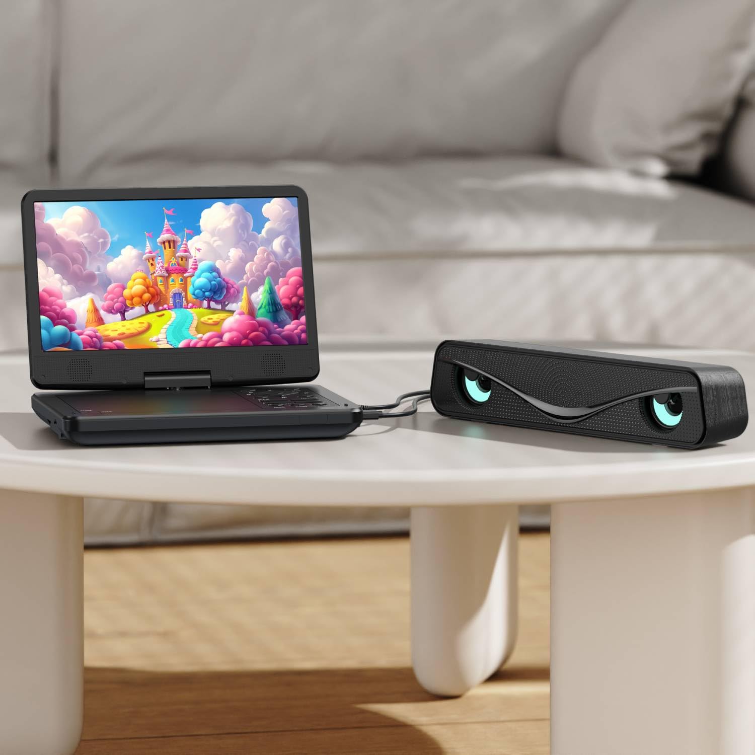 12.5 Inch Portable DVD Player with Soundbar - Dettaglio