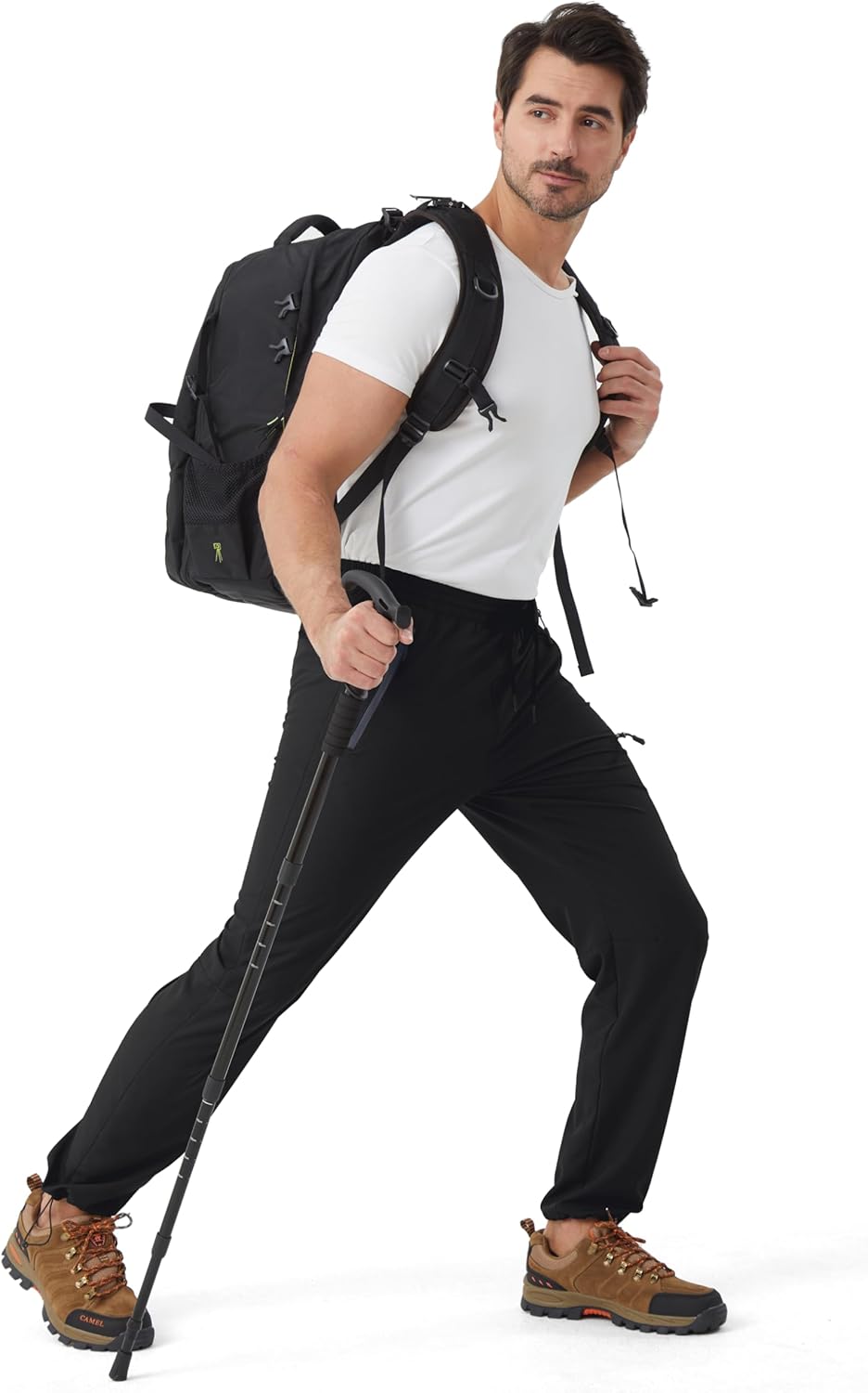 Mens Stretch Hiking Pants Cargo Quick Dry Lightweight Water Resistant Outdoor Fishing Pants Adjustable Bottom Pockets - Image 6