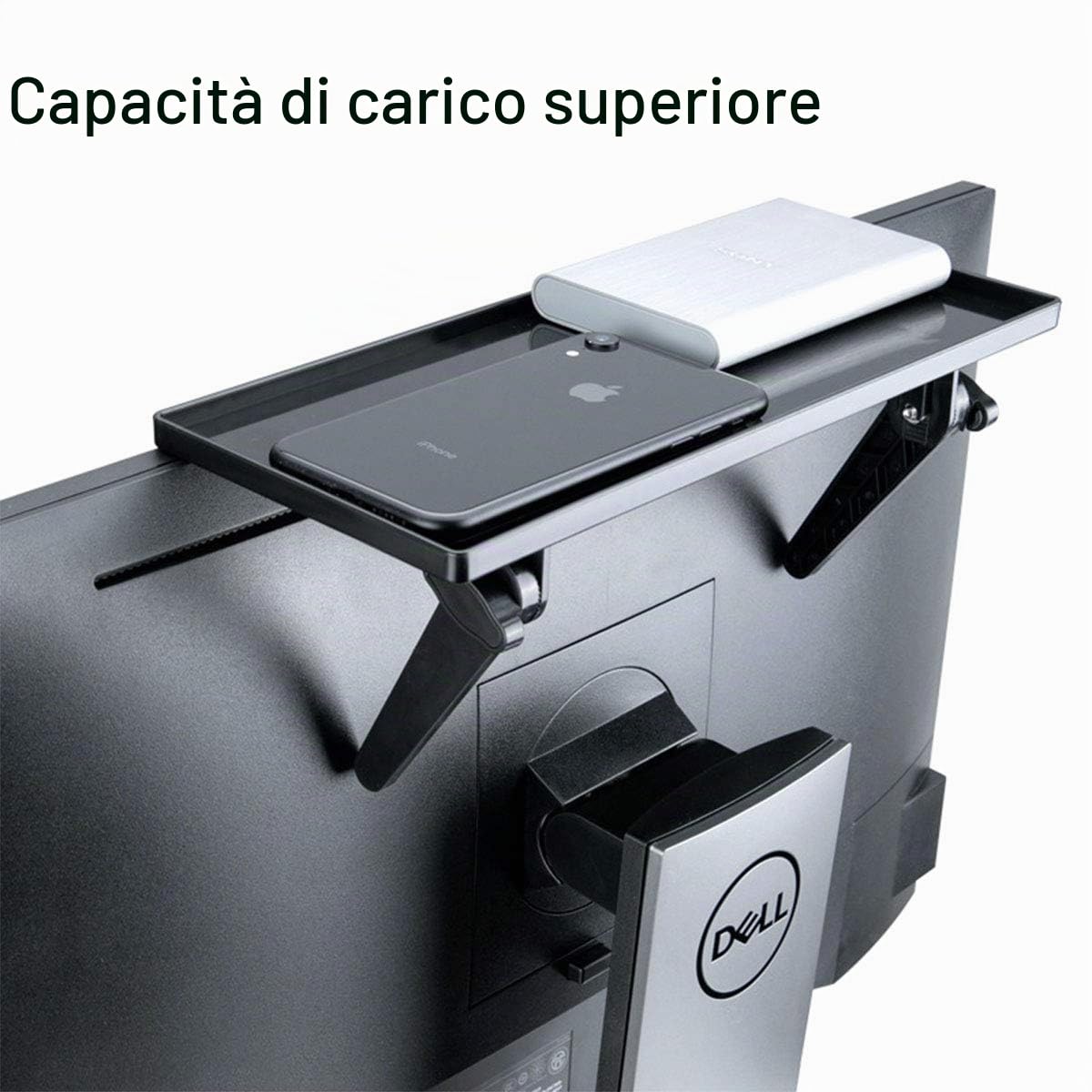 Mensola Superior TV, Mensola TV per Archiviazione, Supporto di Montaggio per TV Computer Cavo Box Altoparlanti Telecomando per Dispositivi Multimedia Streaming (nero)