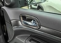 Vista 5 de ABS manija de puerta interior tazón decoración anillo cubierta para Jeep Grand Cherokee 2017 Up (fibra de carbono)