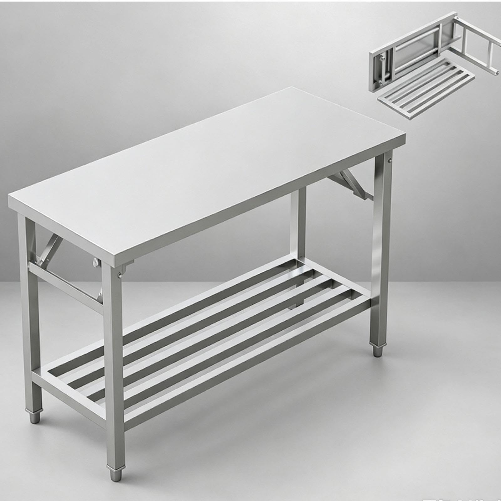Tavolo Acciaio Inox 304, Banco da Lavoro, Piano di Lavoro Cucina