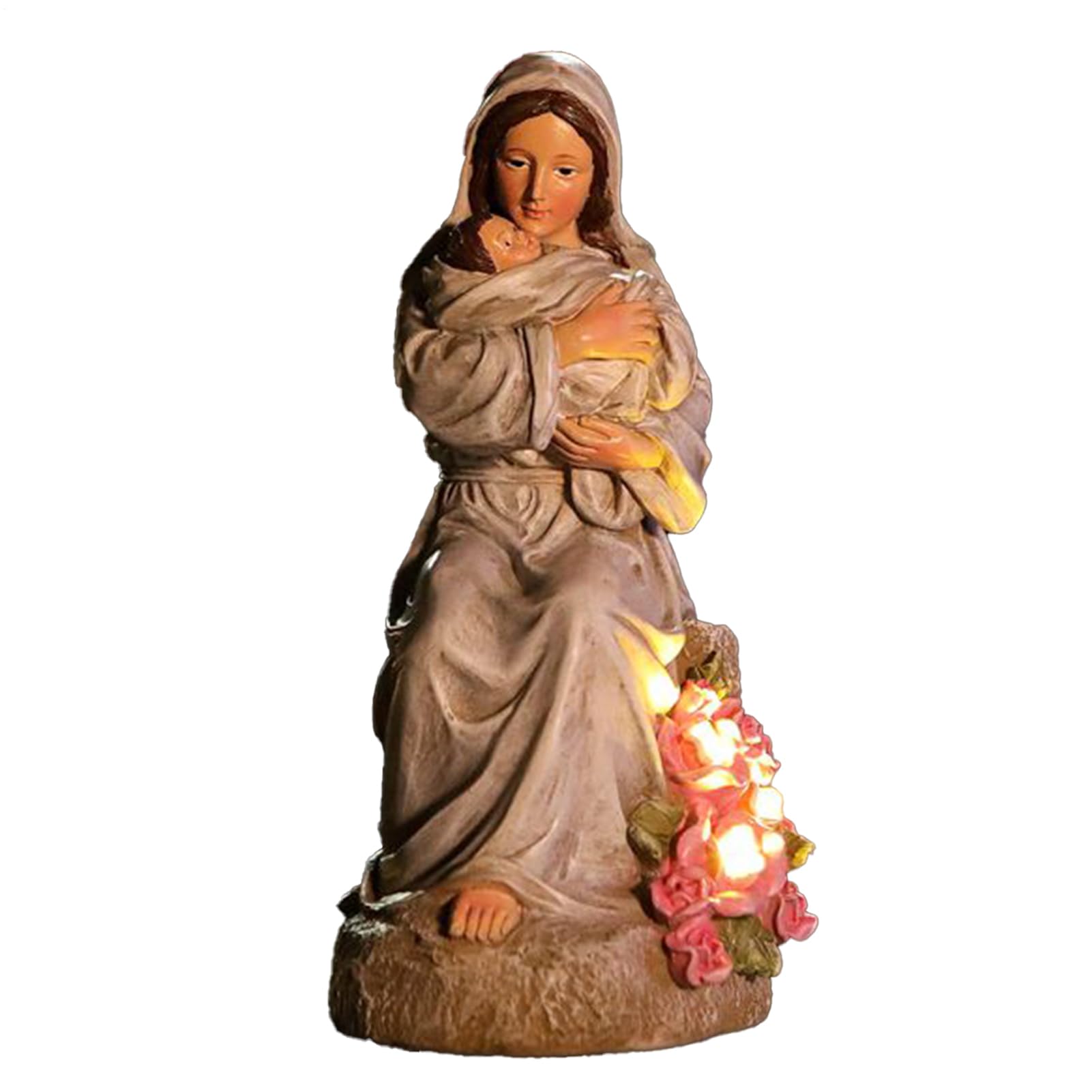 Figurine décorative familiale pour étagère salon et vitrine lumineuse