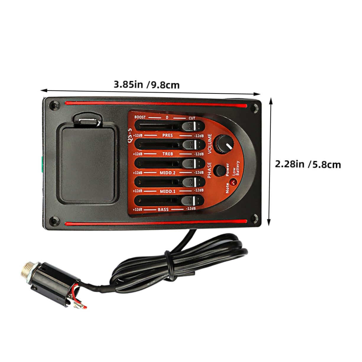 ibasenice Guitar Equalizer Pickup Guitar Tone Control Eq Device Install Kit for Replacement Parts