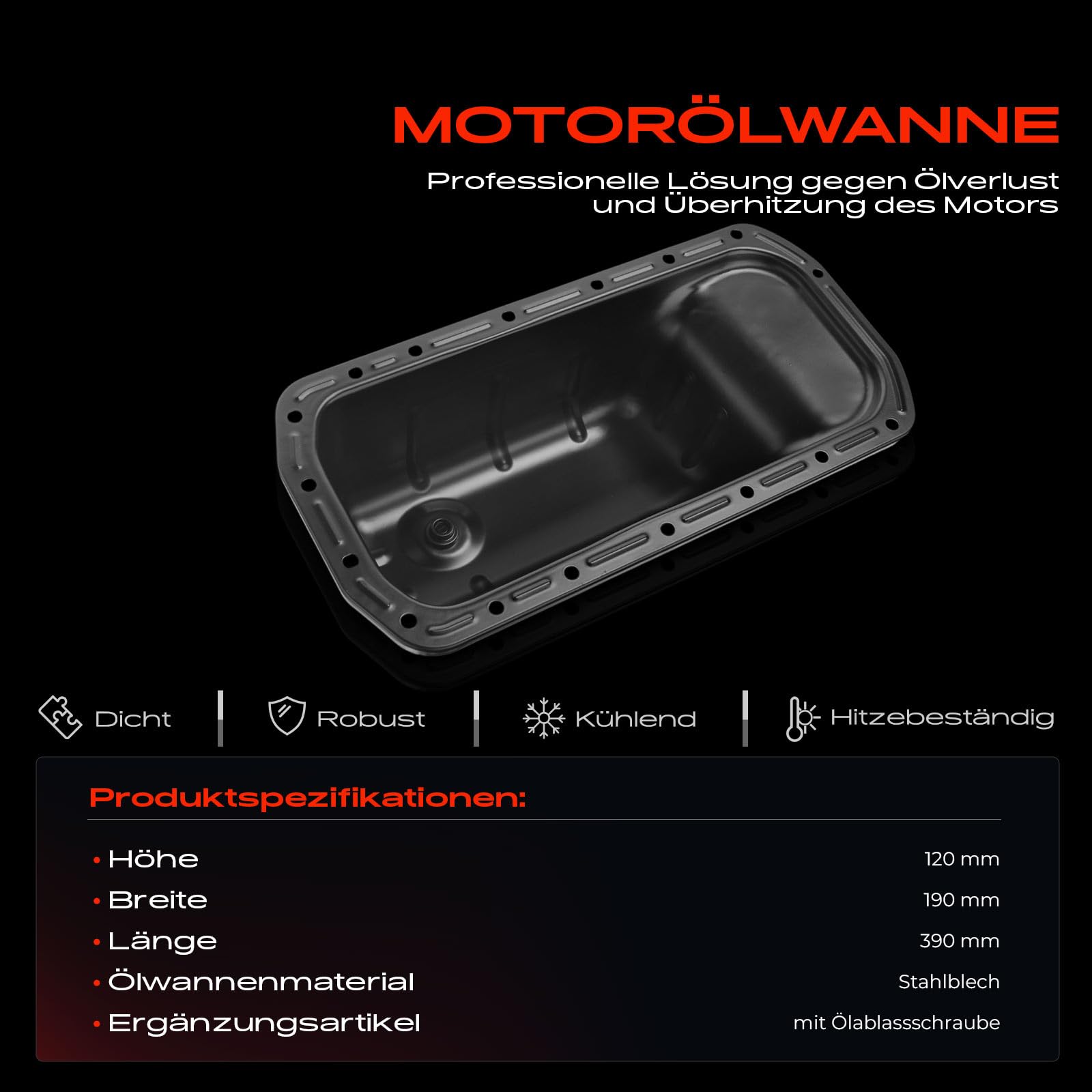 Frankberg Ölwanne für Berlingo C1 C2 Jumpy B-Max Fiesta V VI Focus II III Fusion Mondeo IV Mini 307 407 3008 Bipper 2001-2018 1342630