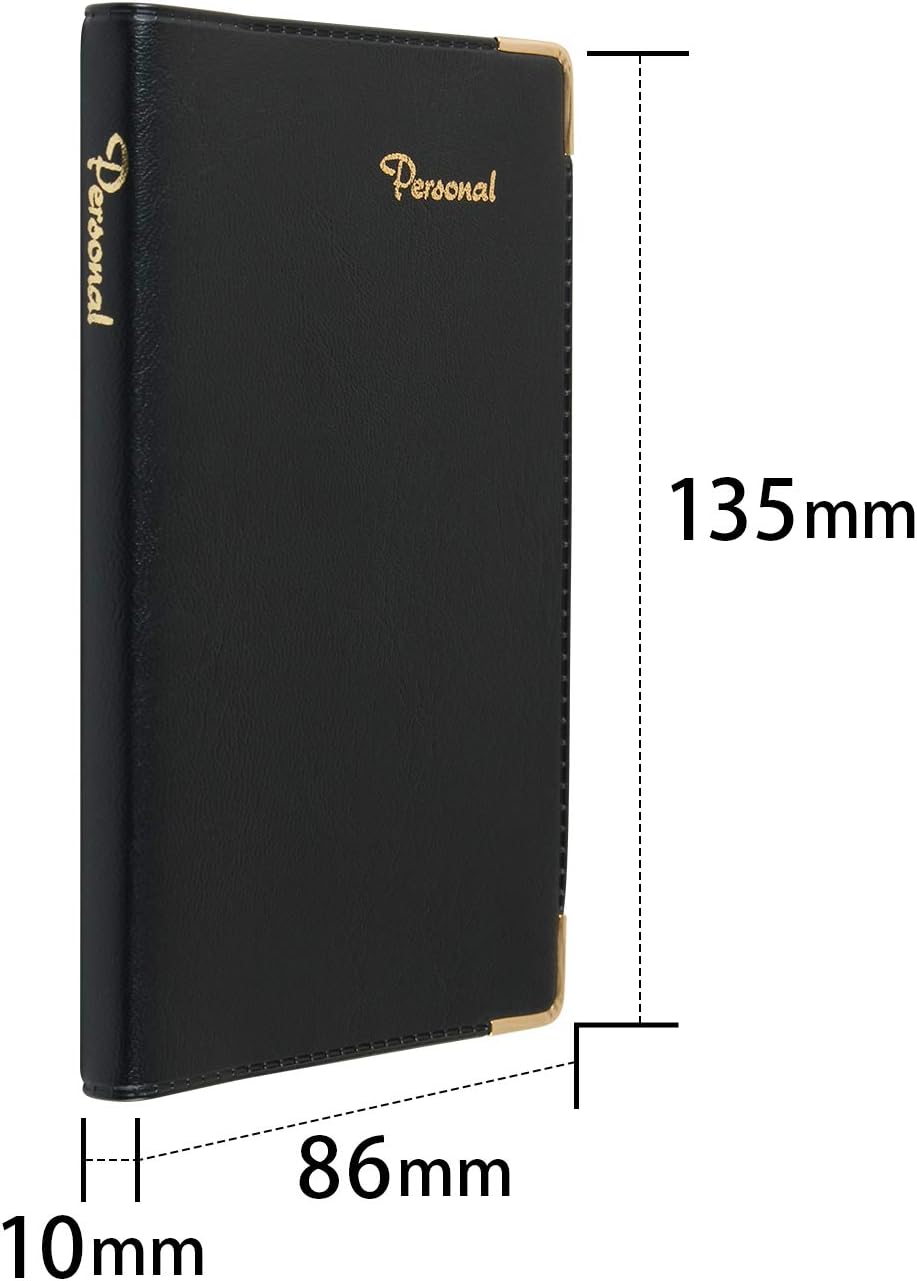 アピカ Apica Cover Notebook, Personal, 0.2 inch (6 mm) Horizontal Rule, Notebook, NY54K Black
