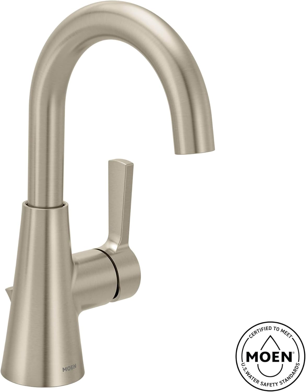 Moen Jase 1.2 GPM Single Hole Bathroom Faucet with Pop-Up Drain Assembly