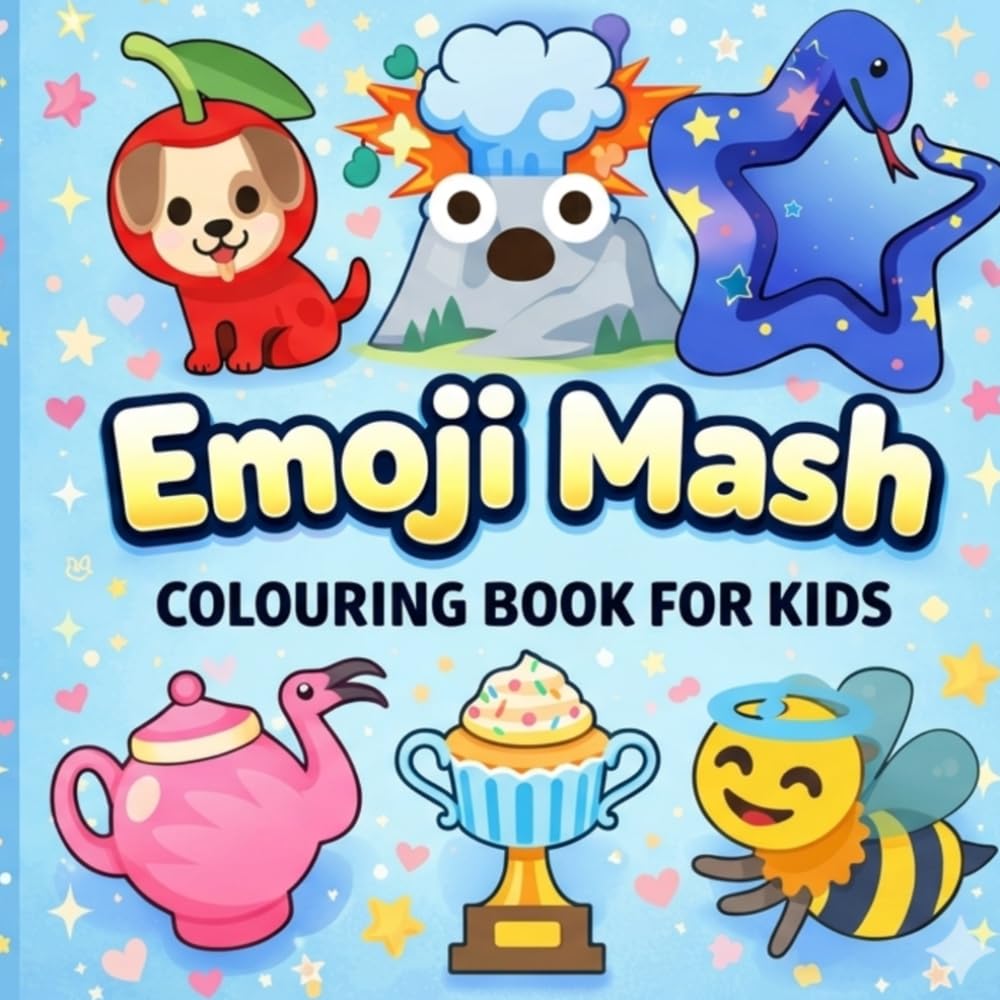 Emoji Mash: Bold & Easy Colouring Book for Kids Ages 4–8 (MoonFish): 40 Bold & Easy Emoji‑Inspired Pages - Simple Fun for Young Artists
