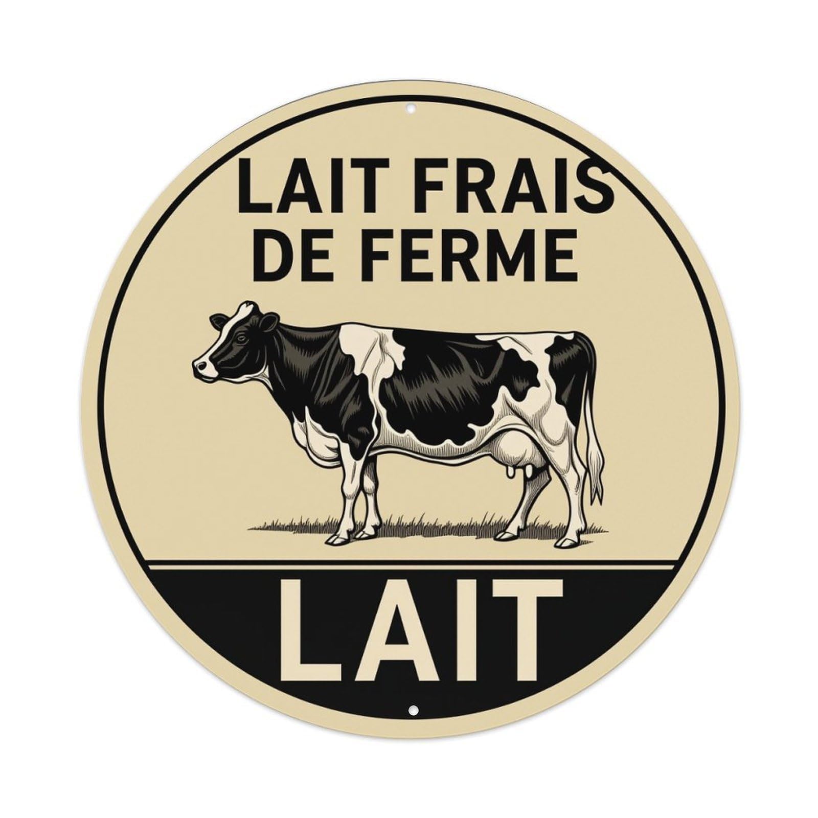 Cow Milk Farm Fresh Label Metal Tin Sign Vintage Garden Bedroom Cafe Bar Man Cave Home Wall Decor Metal Poster 8x8 inches