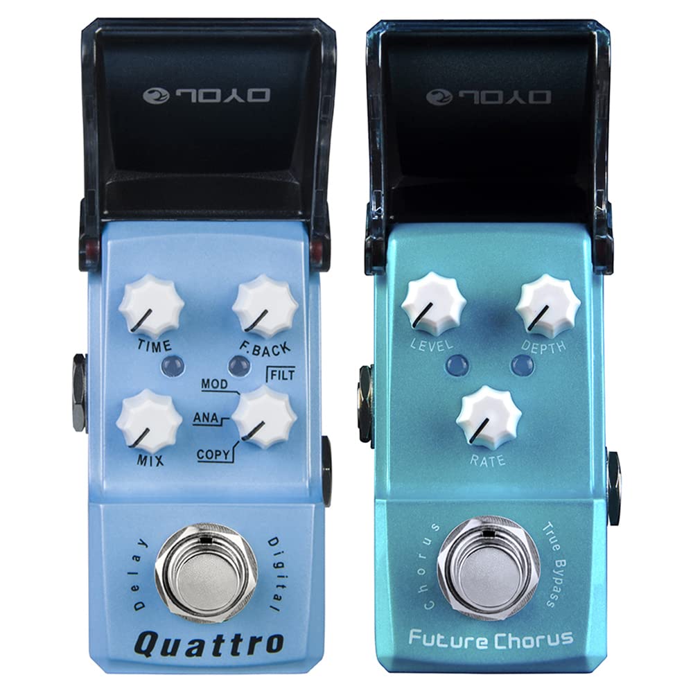 JOYOJF-316 Mini Pedals Future Chorus Bundle with JF-318 Quattro 4 Modes Digital Delay for Electric Guitar Effects Ironman Series