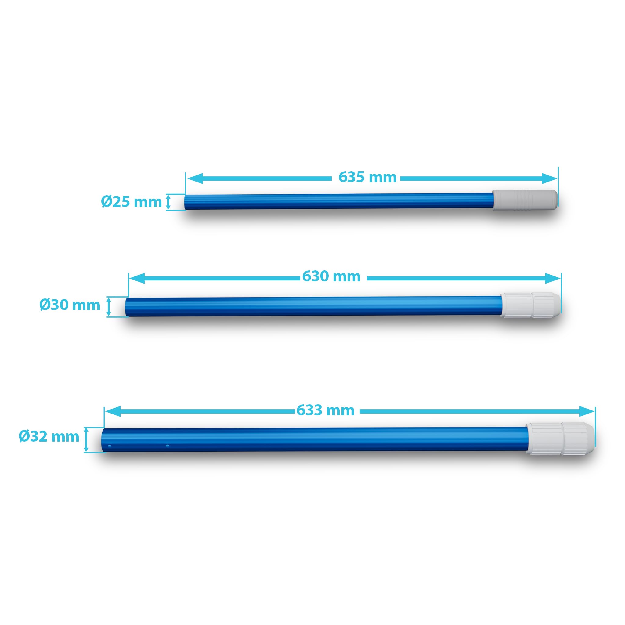 MyPool Reinigungsset für Filteranlagen, Poolreinigungs-Set, Bodensauger, Kescher, Teleskopstange, Bodenreiniger Poolreinigung Pool Reinigung Poolsauger