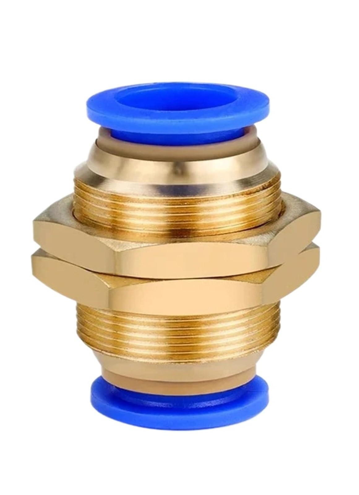 Vmvud Pm-10 5Pcs Push To Connect Fittings 4/6/8/10/12Mm Bulkhead Union Release Air Connector For 1/8-1/2" Thread Pneumatic Fittings(Pm-10)