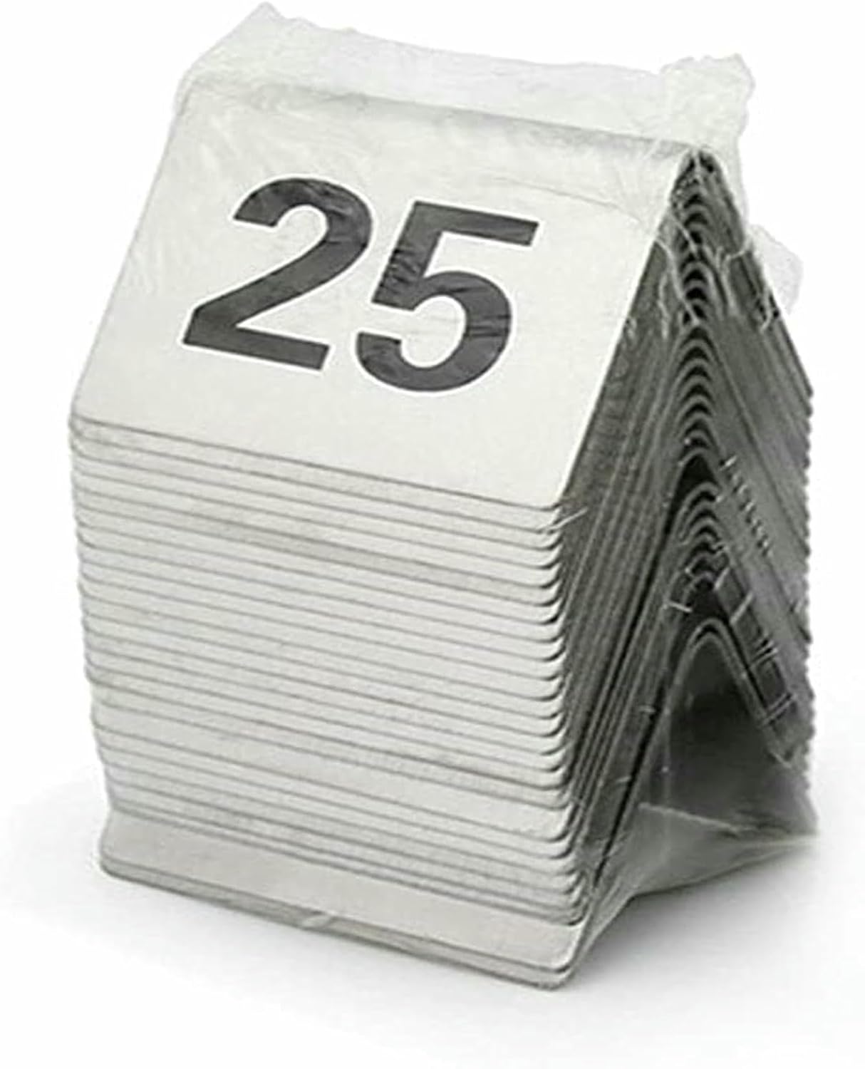 Table Signs,Number Plate, Stainless Steel Table Number Cards Numery stołów Numery stołów w stylu namiotu ze stali nierdzewnej~/