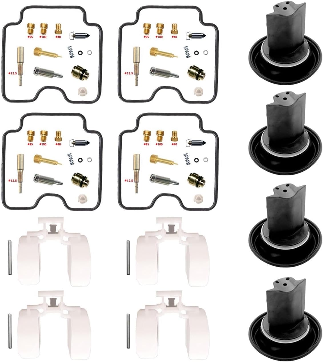 XJR400 RH02J 01-07 Carburetor Repair Kit Compatible With XJR400R Carburetor(E)