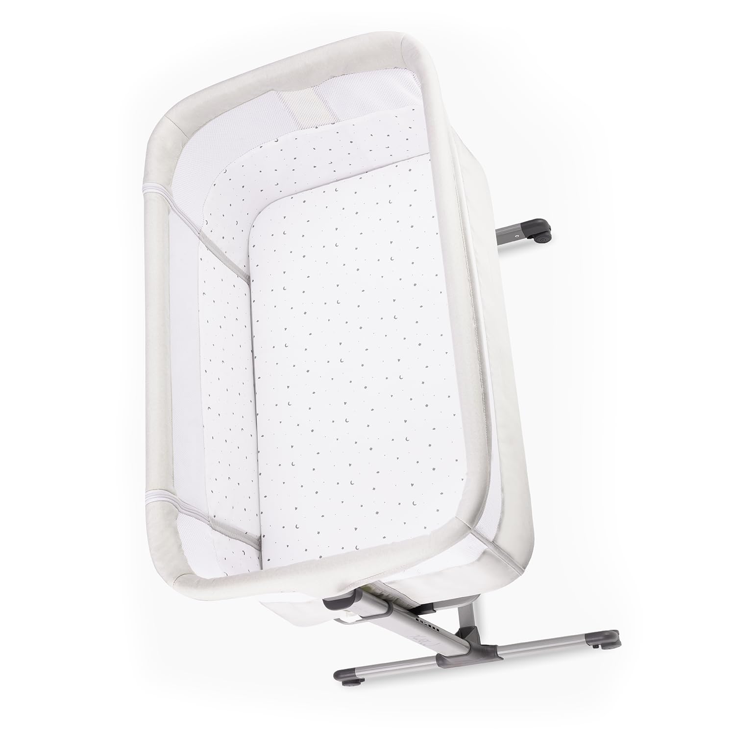 Momi REVO Cuna Multifuncional Ajustable en 6 Posiciones de Altura de 72 a 82 cm, con Ruedas, colchón Incluido, Correas de fijación, mosquitera y Barra de Juguetes