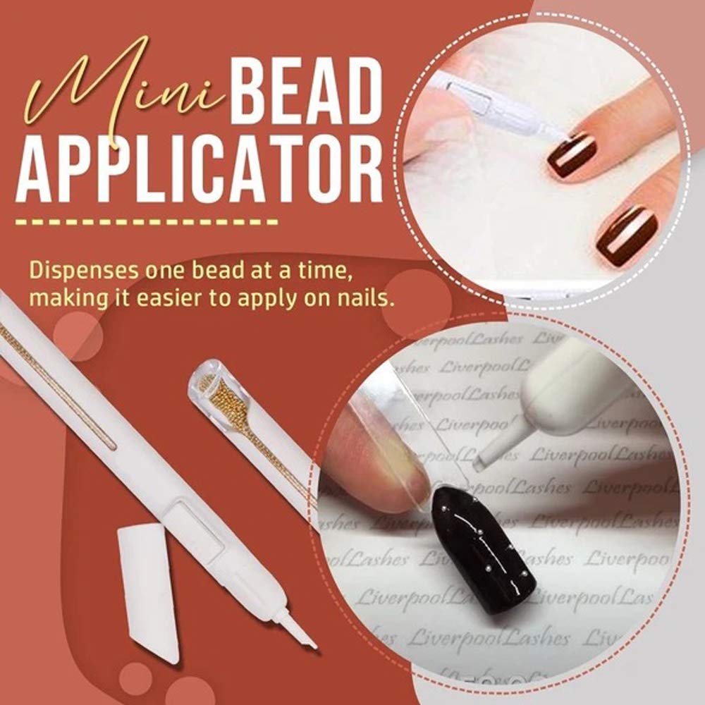 ANKROYU Nail Art Bullion Pen – Perlen-Stift Für Nageldesign Mit Klick-Funktion (Schwarz)