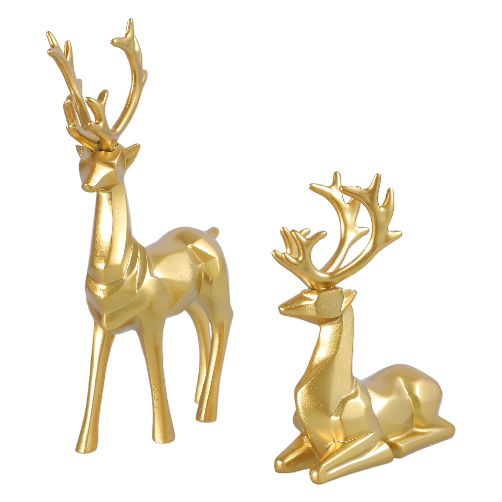 Figurines de rennes en duo, le cadeau idéal pour décoration de famille