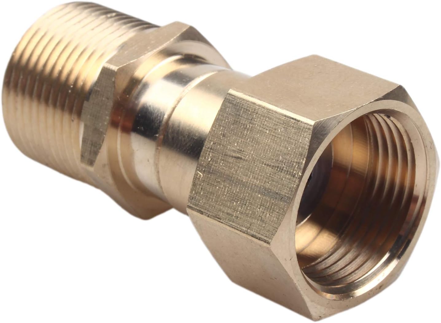 WILTEEXS Pressure Washer Swivel Joint, Kink Free Gun to Hose Thread Fitting, Anti Twist Metric M22 14mm Connection, 3000 PSI