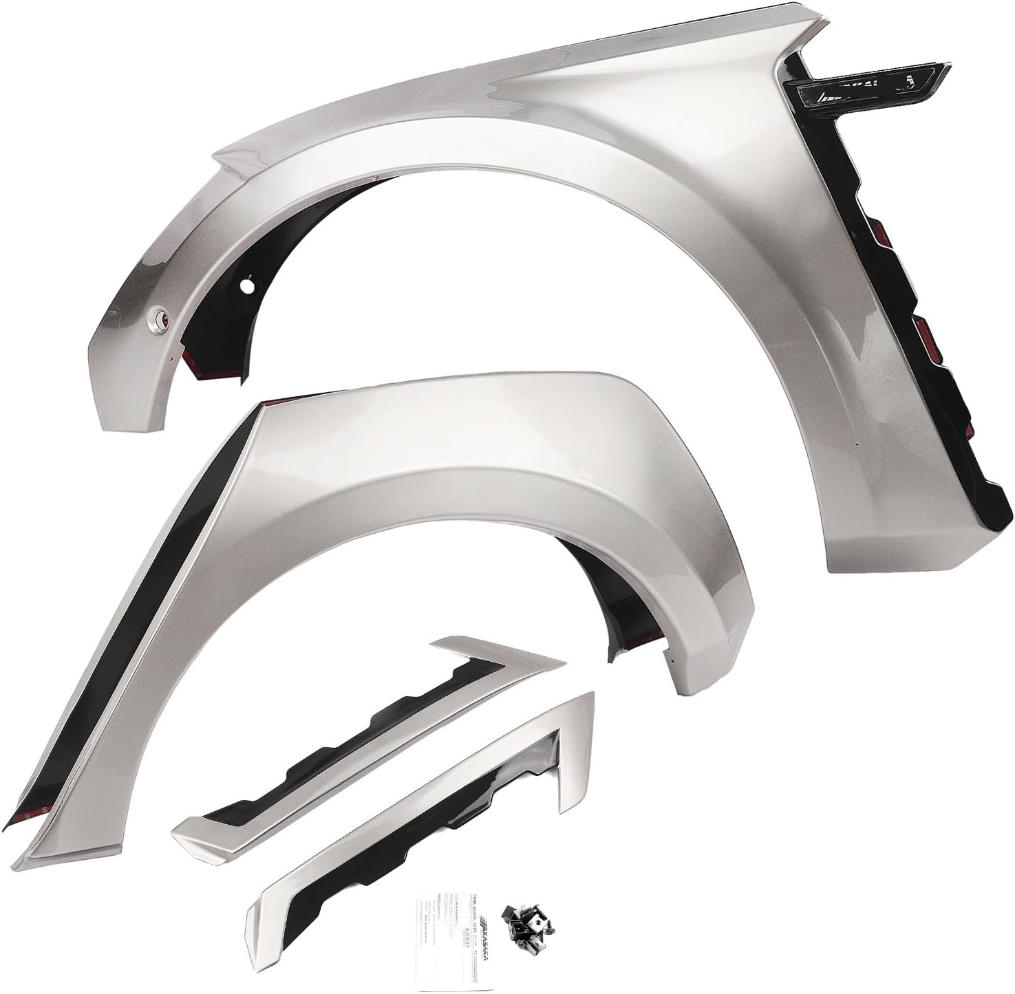 Fender Flares Trim Compatible for BMW G20 G28 3 Series 330i M340i 2019 2020 2021 2022 M Sport Wide Wheel Arch Brow Cover Eyebrow (Color : White)
