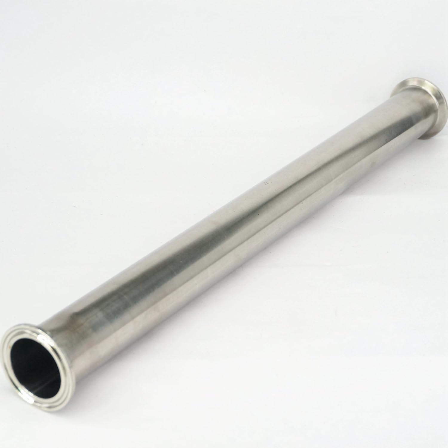 Sorekarain 1.5" Tri Clamp x 38mm OD Pipe Sanitary Spool Tube Length 458mm(18") for Homebrew SUS304 Stainless Steel
