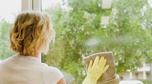 Miniatura 8 de 2 pares de guantes para el hogar, sin látex, guantes de limpieza con forro suave, puño largo de 15 pulgadas y agarre