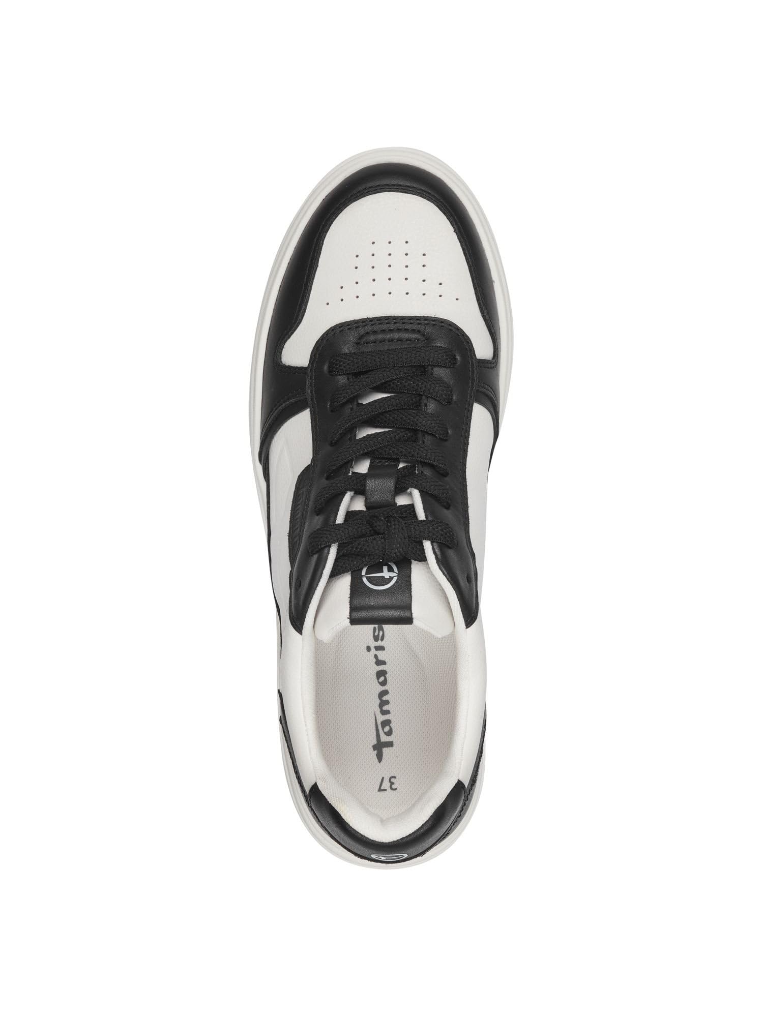 Tamaris 1-1-23746-43-1A6 Damen Sneaker Low Leder/Synthetik weiß