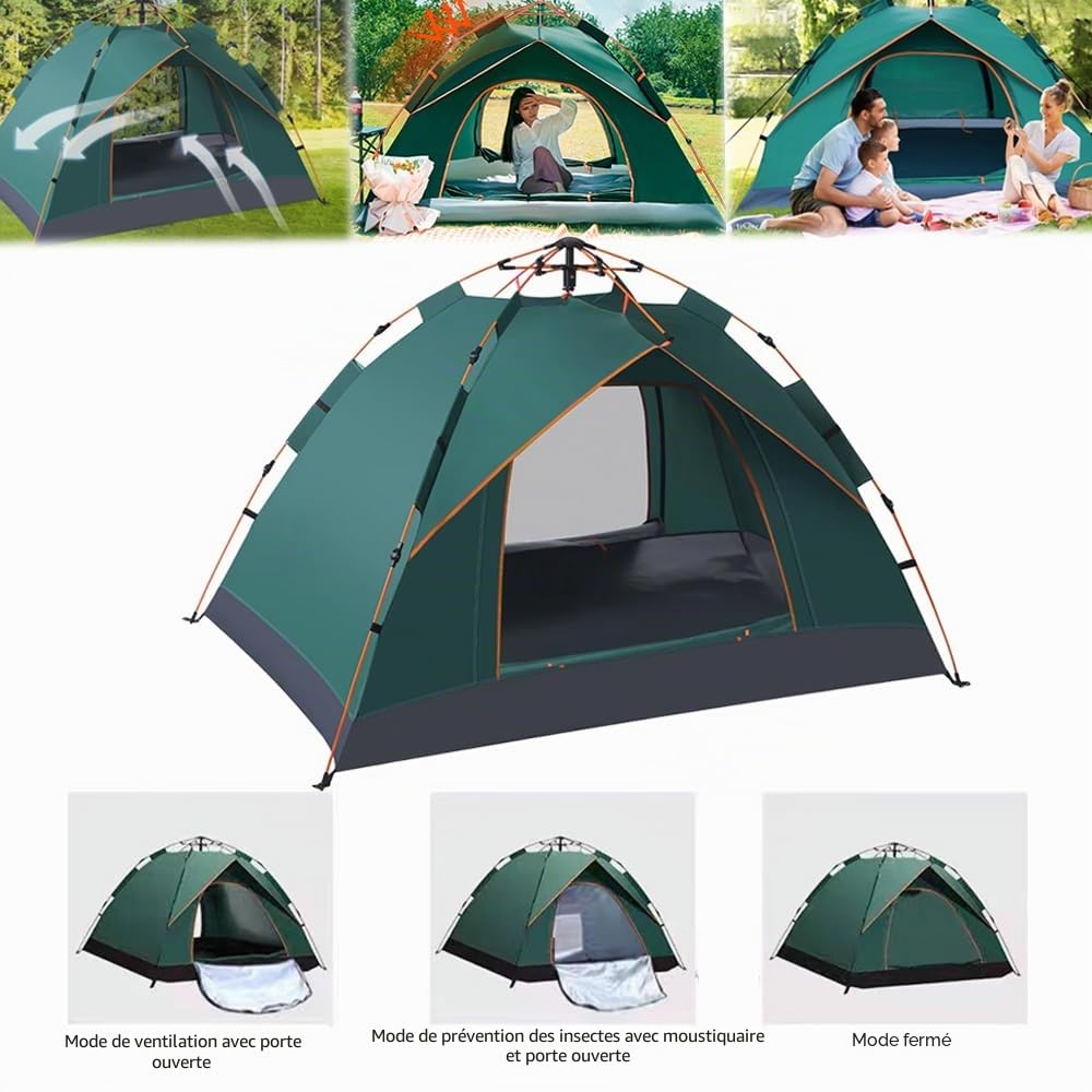 Tente dôme légère Utensy pour 2 personnes, étanche, automatique, avec montage rapide, pour le camping, les festivals et les voyages