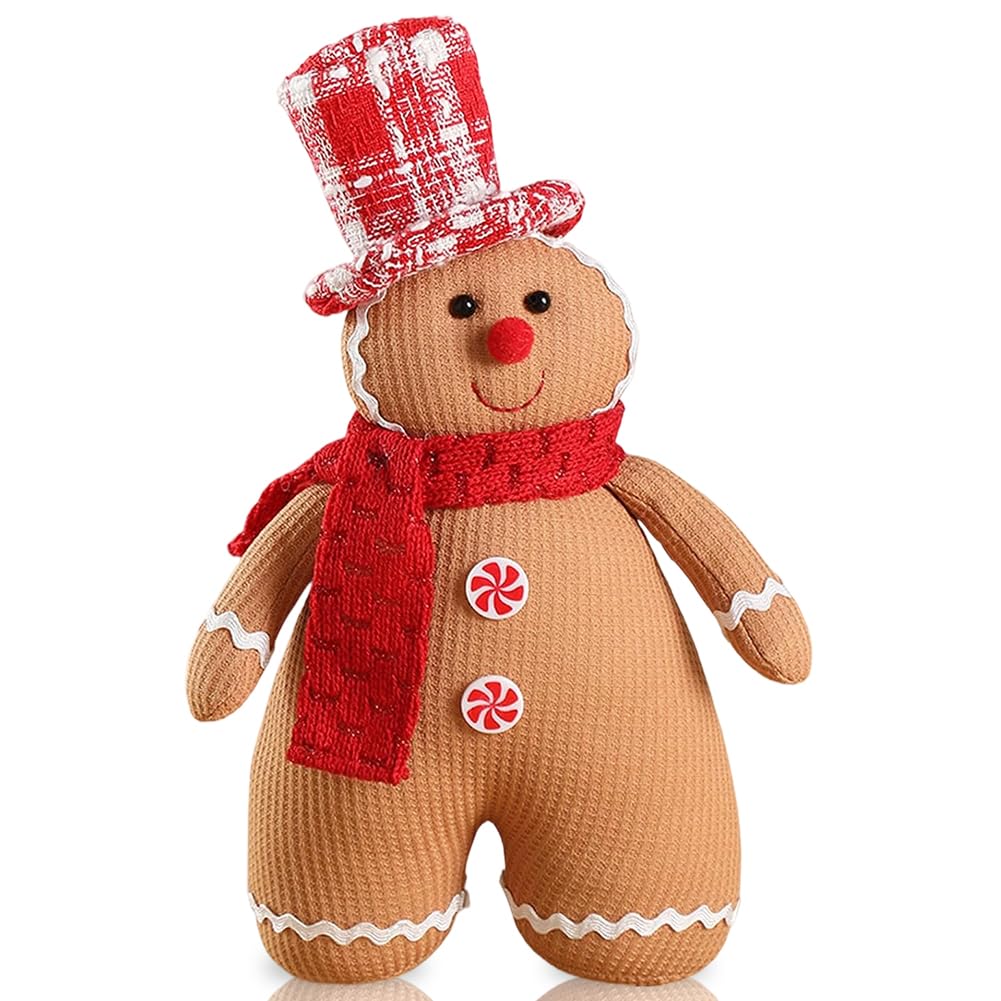 CLKDPNO Gingerbread Stuffed Toy Gingerbread Man Figurines Cartoon Plush Dolls Soft Christmas Decorations Cute Christmas Tree Decoration Xmas Decorations Home Decor