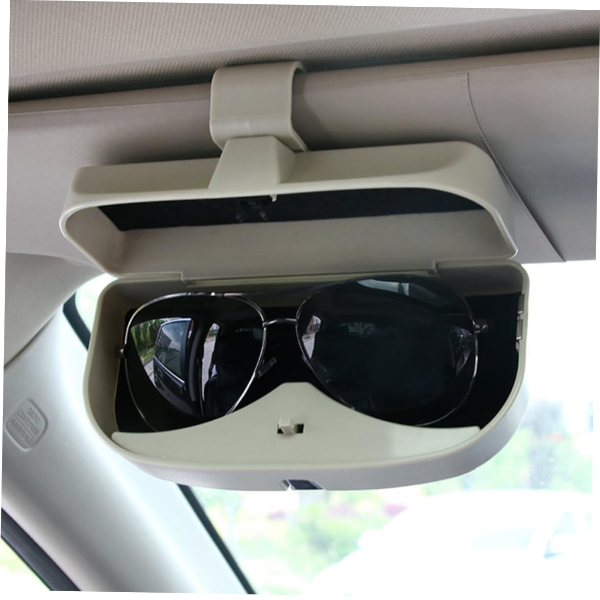 SHERCHPRY 2 pz Visiere Auto Visiera Parasole Occhiali Caso Auto Occhiali Morsetto Occhiali Caso per Finestra Auto Visiere per