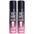 PEESAFE Pee Safe Toilet Seat Sanitizer Spray (75ml - Pack Of 2) - Floral | Reduces The Risk Of UTI & Other Infections | 