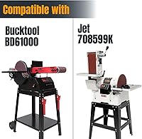 Vista 7 de POWERTEC 110210 - Correas de lijado de 6 x 48 pulgadas, banda de lijado de óxido de aluminio de grano 120 para lijadora de banda de banco, lijado