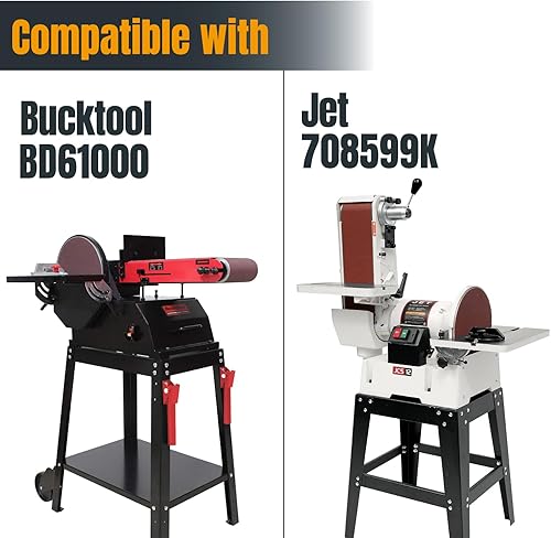 Miniatura 7 de POWERTEC Correas de lijado de 6 x 48 pulgadas, 9 unidades, 3 de cada uno de granos 100180240, lijadora de banda de óxido de aluminio, surtido de