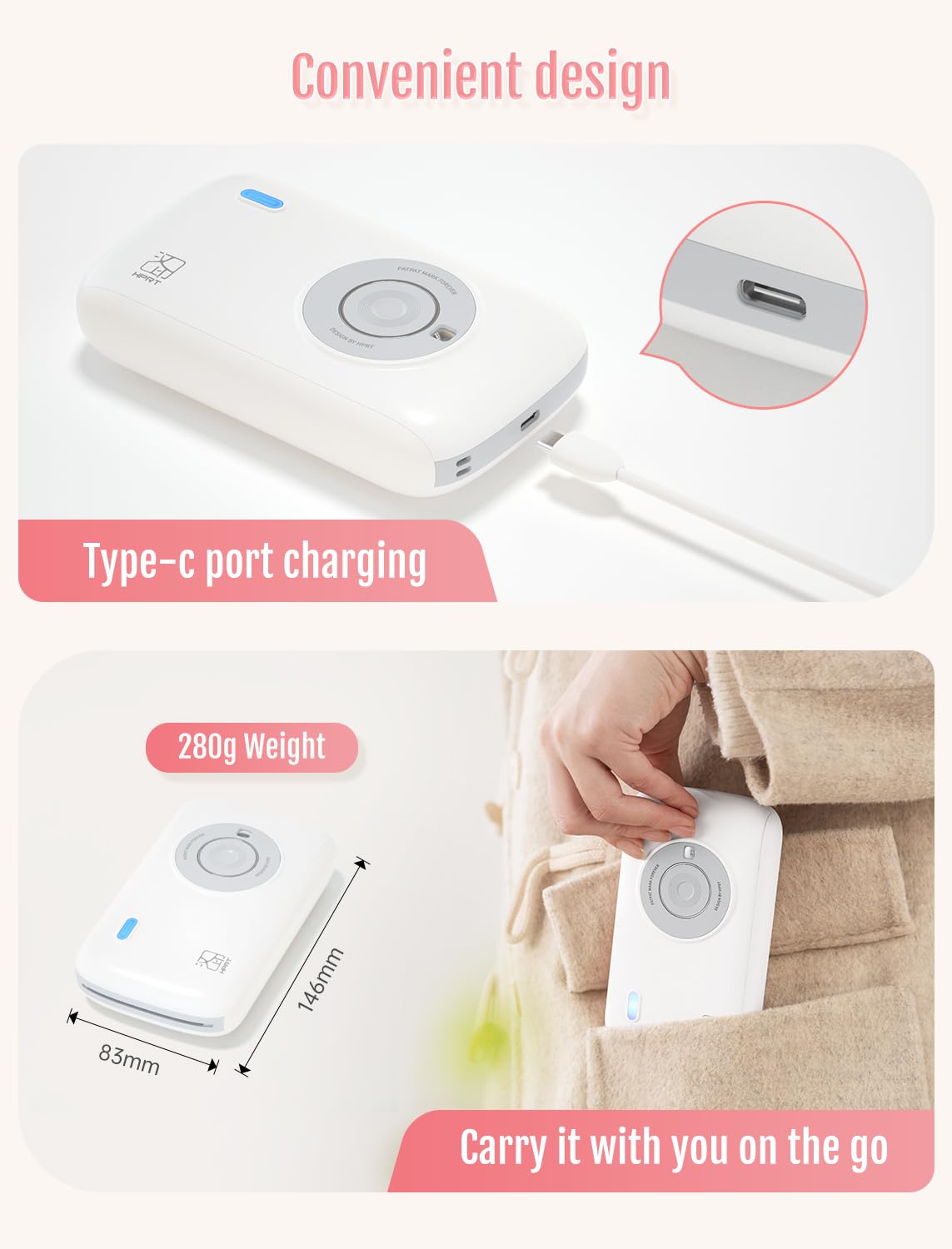 Amazon.com: HPRT CP2100 Portable Photo Printer for iPhone