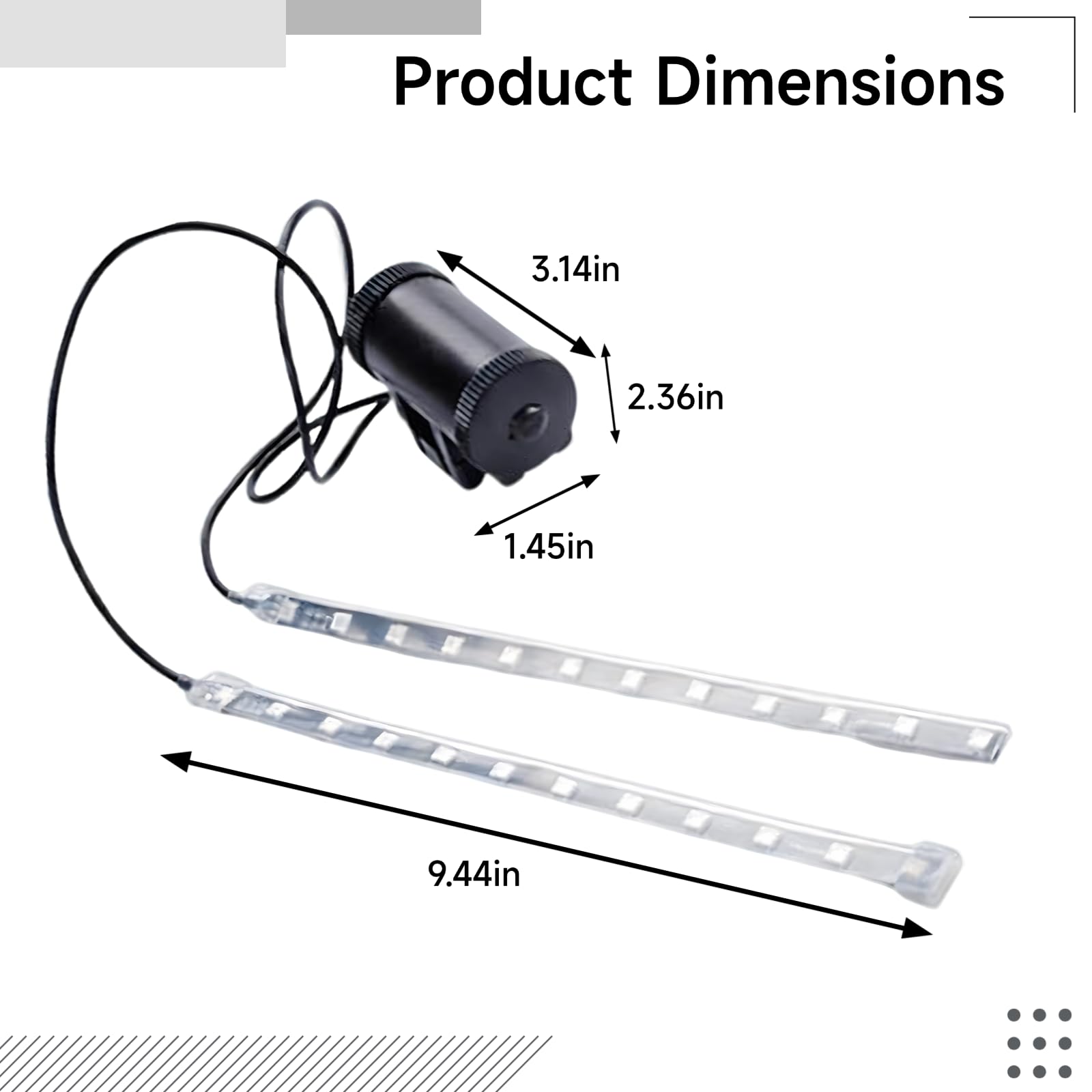 Lot de 2 bandes lumineuses LED pour cadre de vélo, 5 couleurs vives avec 8 modes, rechargeables par USB, étanches, pour décoration de roue avant et arrière, 24 cm