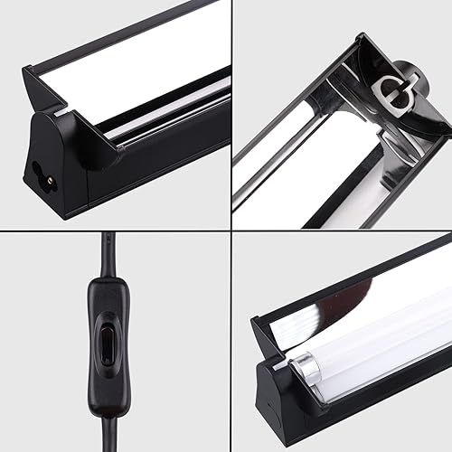 Miniatura 3 de Aiicioo Kit combinado de iluminación T5 UVB - Lámpara de campana de terrario Desert 100 y bombilla T5 HO UVB de alto rendimiento para reptiles